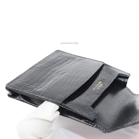 🔴 Gucci Cardholder Wallet - Black Crocodile - Picture 8 of 11
